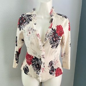 Button up tin sweater